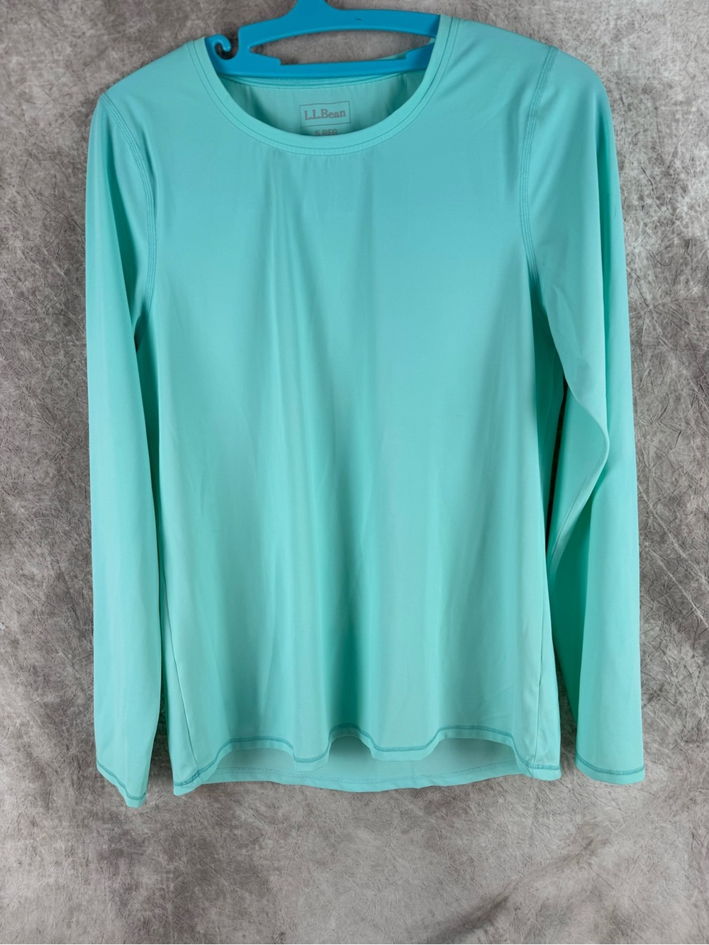 L.L. Bean Women's Long Sleeve Performance Tee - Aqua   S reg.